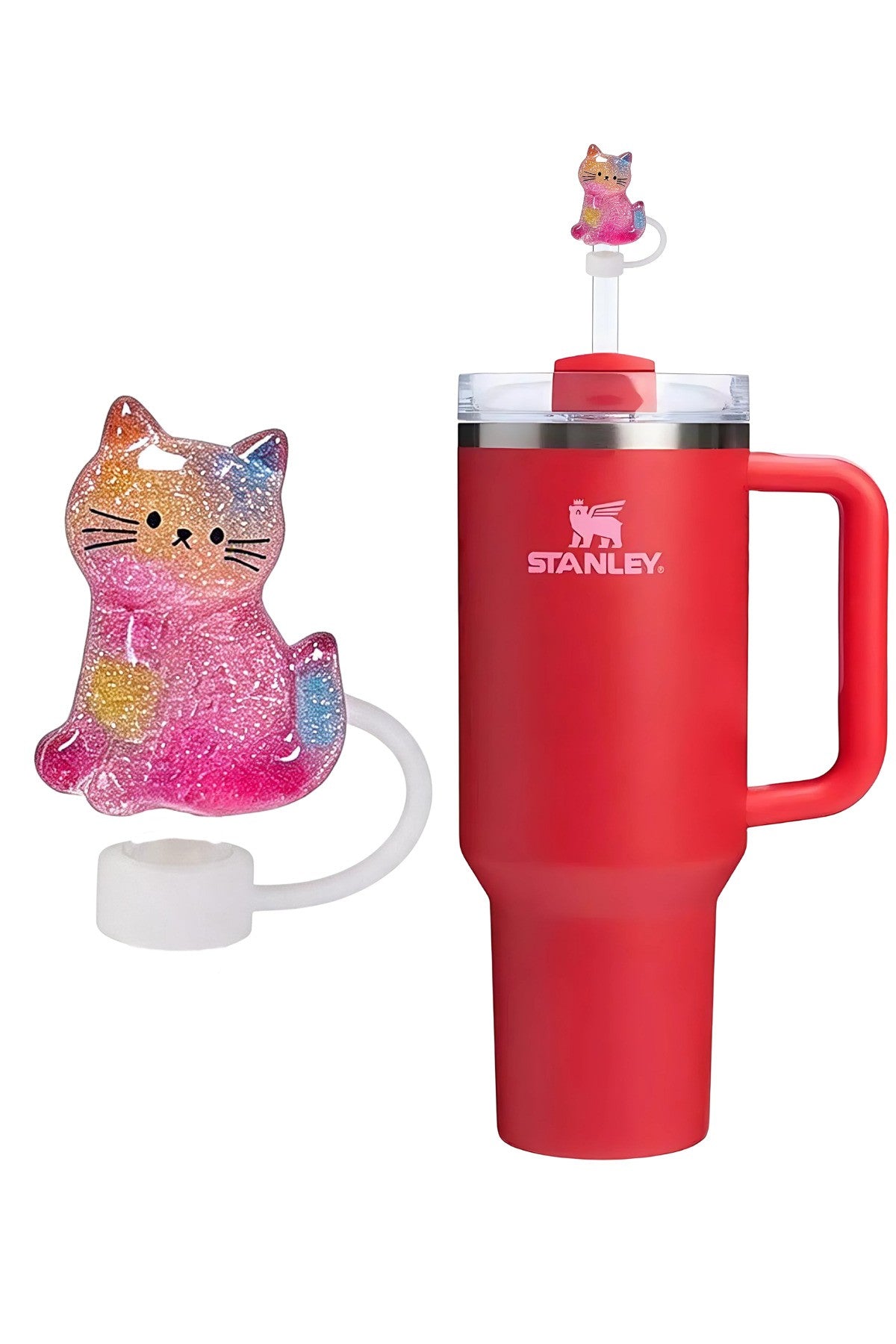 1 Adet 10mm Uyumlu Simli Kedi Silikon Pipet Kapağı Pipet Tıpası