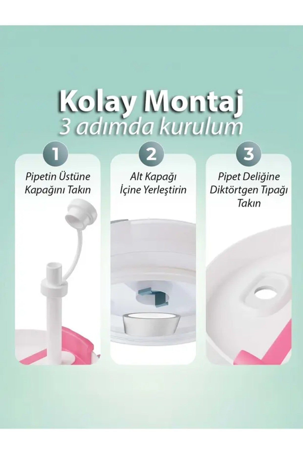 Quencher Ve Yeni Nesil Pipetli Termos Uyumlu 3 Parça Sızdırmaz Koruyucu Aksesuar Silikon Beyaz Set