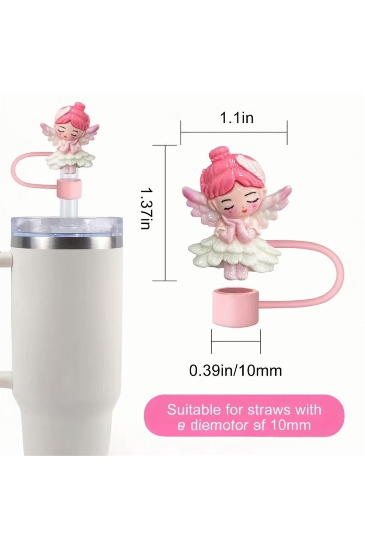 2 Adet 10mm Stanly Quencher Silikon Pipet Kapağı Pipet Tıpası