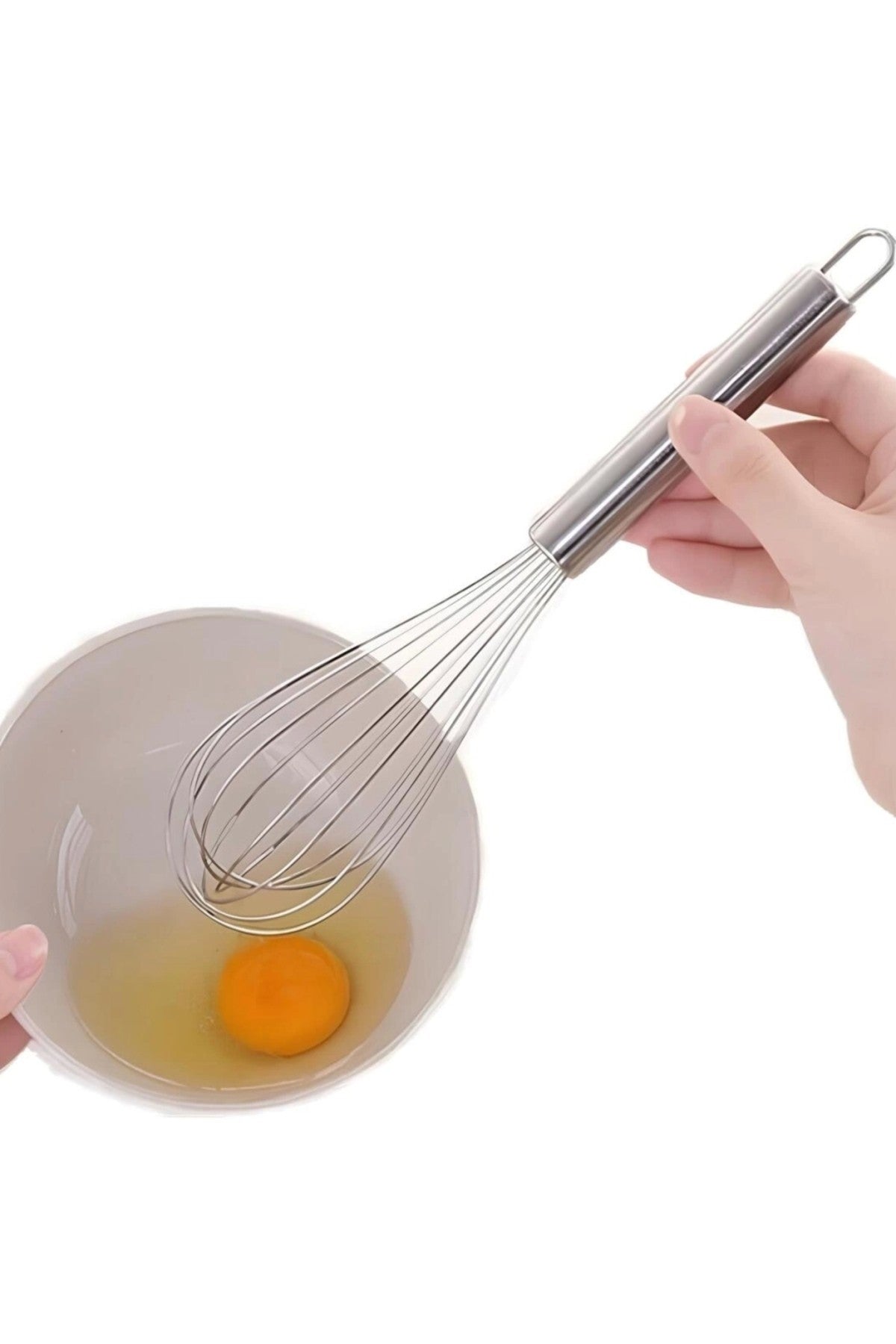 1 Adet 30 cm Büyük Boy Paslanmaz Çelik Çırpma Teli Çırpıcı