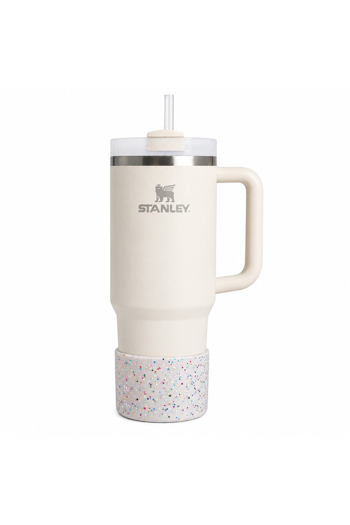 Konfetti Glitter Silikon Tumbler Alt Koruyucu – Stenley 30oz/40oz Quencher Uyumlu Bardak Tabanı Boot Aksesuar