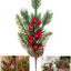4 Adet 30 cm Çam Kozalaklı Kokina Red Berry Yılbaşı süsü