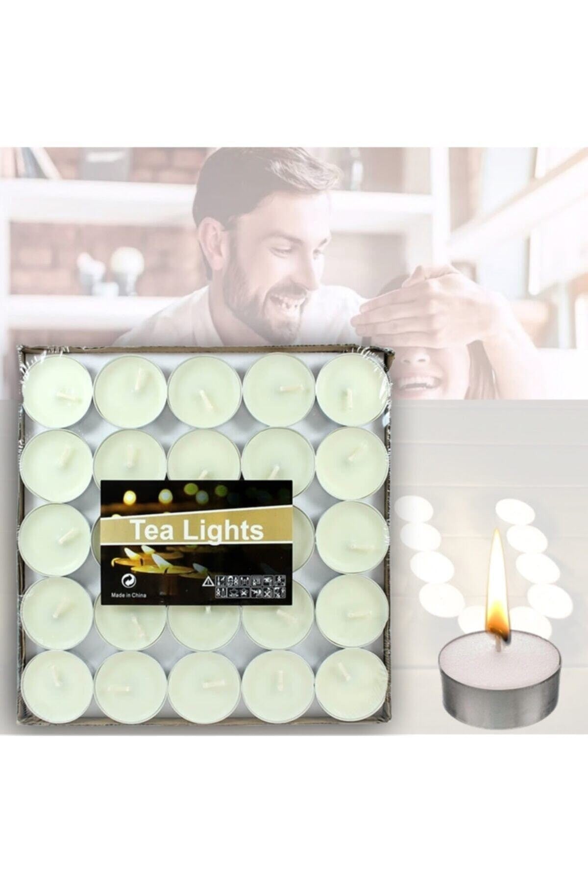 Tealight Mum, 50 Adet, Beyaz – Mum & Kandil