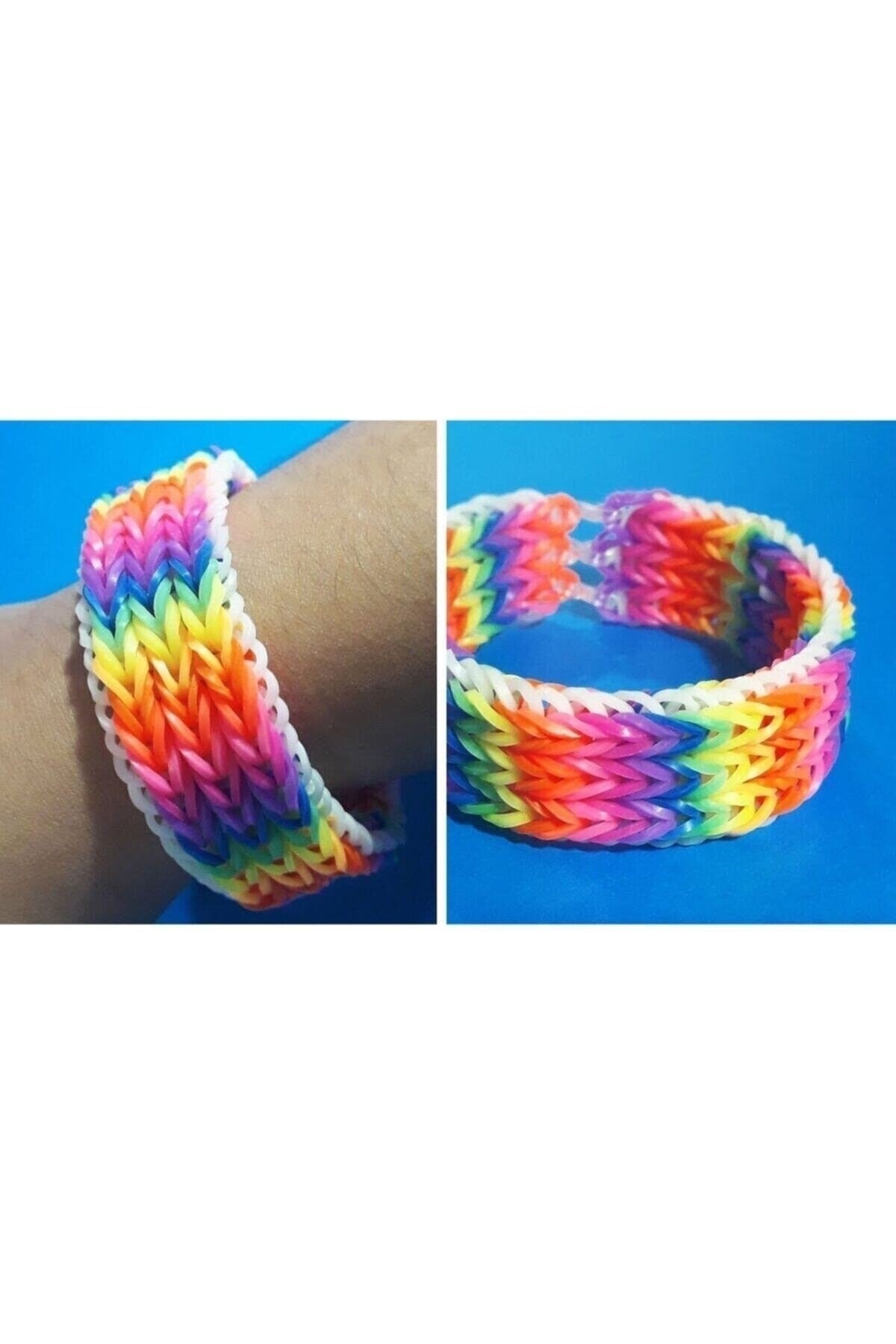 4 Lü Yedek Poşet Bileklik Takı Yapma Seti ve Örgü yapma seti Loom
