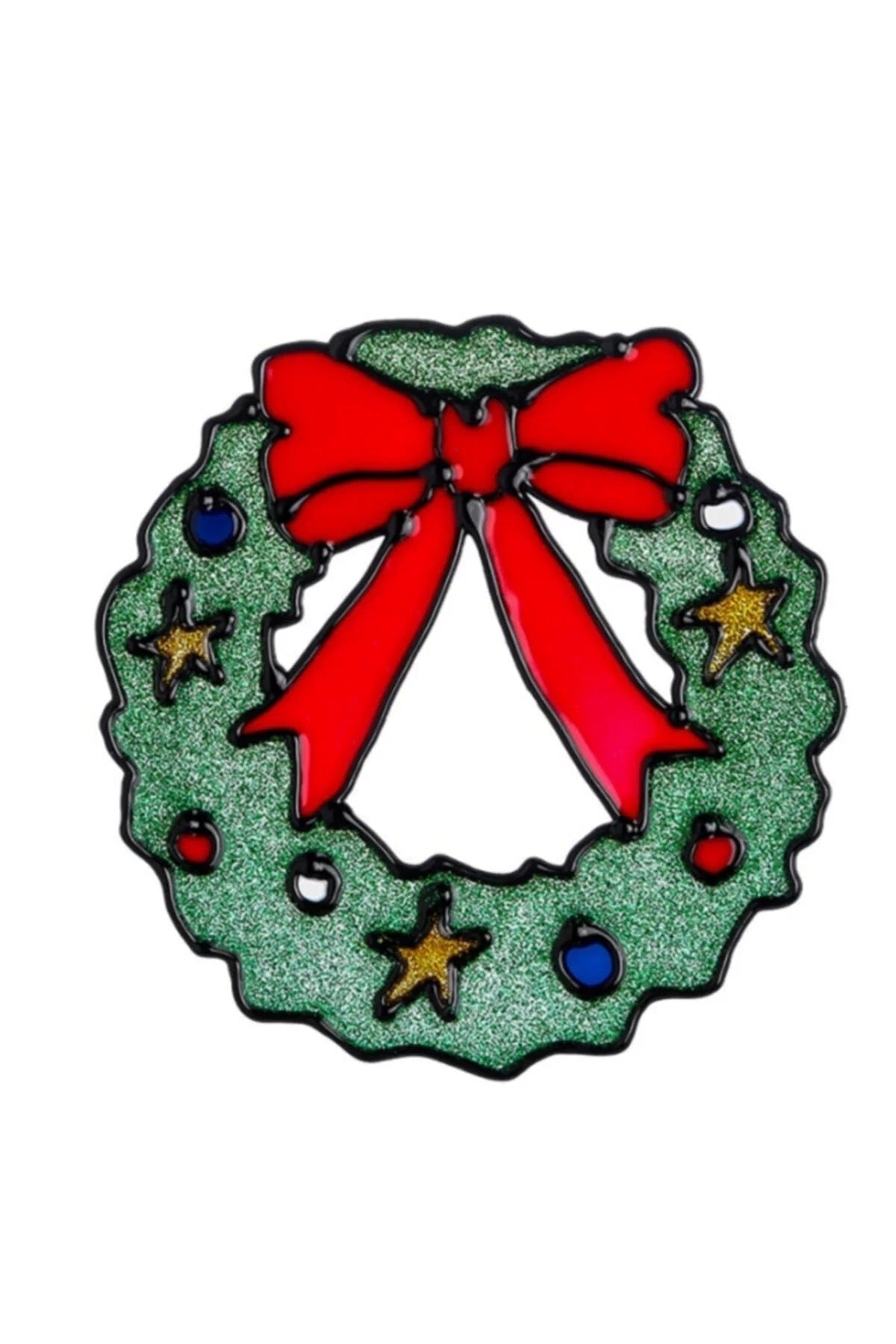 3 Adet Yılbaşı Cam Çıkartması , Yılbaşı Noel Cam Çıkartması , Jel Sticker