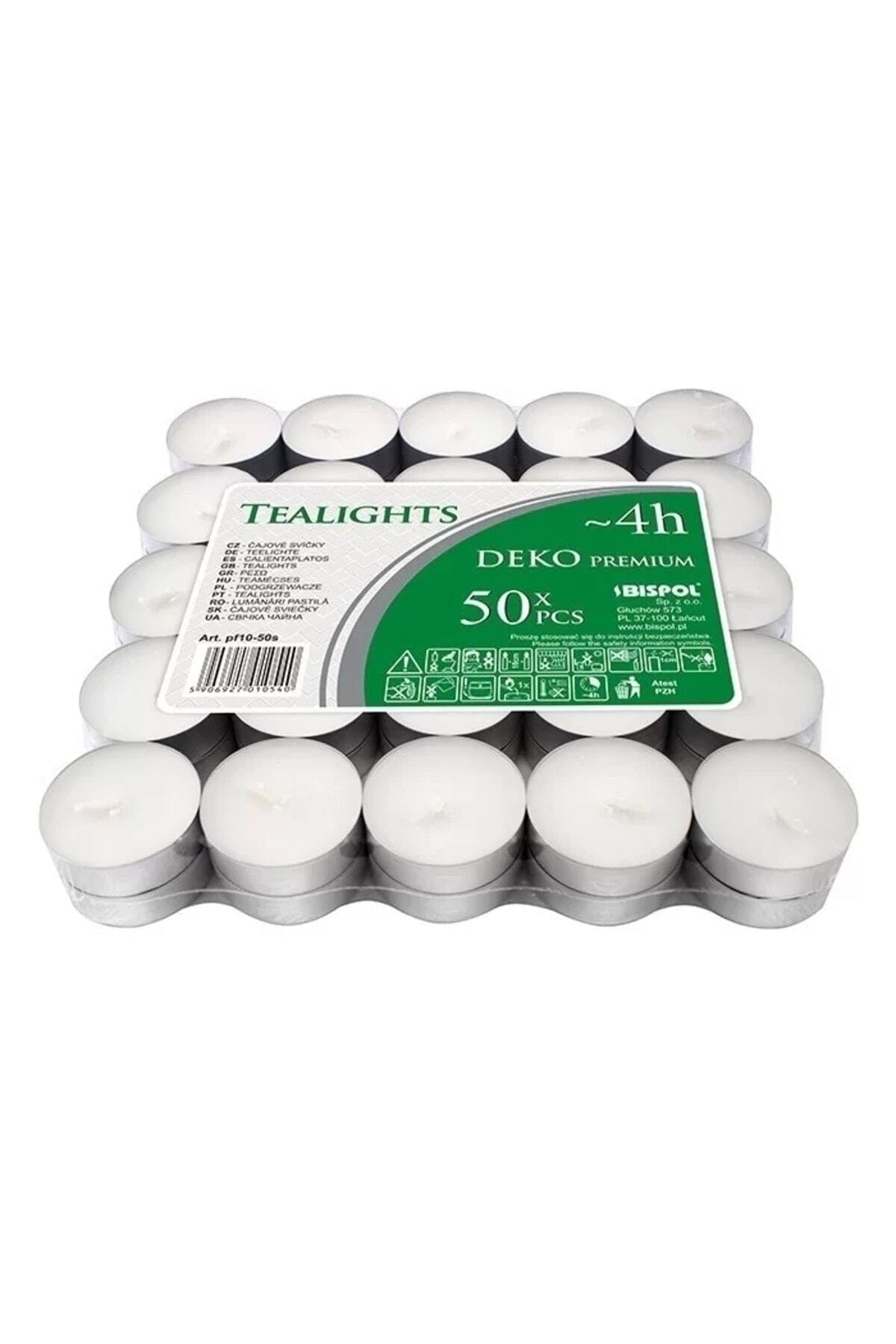 50 Li , 3 Saat Yanan Tealight, Buhurdanlık Tealight Mumu , Kokusuz Mum , Isıtıcı Mum