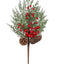 1 Adet 70 cm Kokina Yılbaşı Ağacı Süsü - Şans Çiçeği Red Berry Dalı, TSHV21